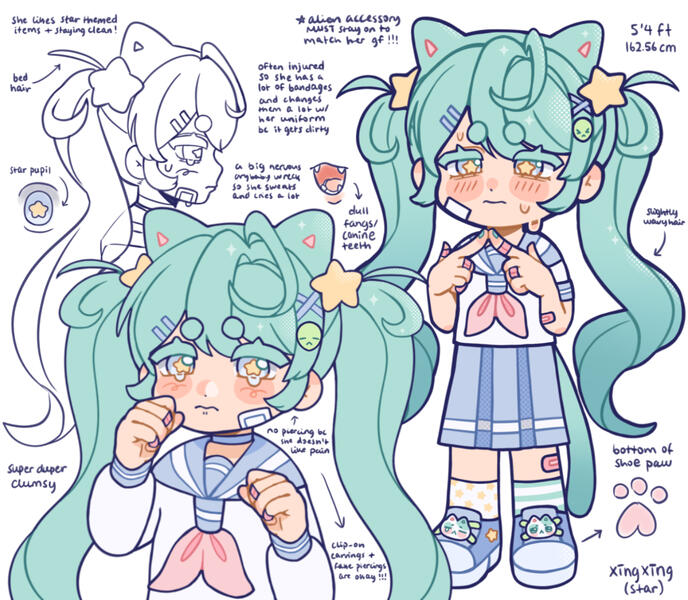 ⋆ ˚。⋆୨(-⩊-^=)୧⋆ ˚。⋆ xīngxīng ref